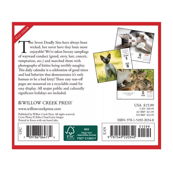 Bad Kitties 2022 Box Calendar Table Decor - Picture 4 of 4